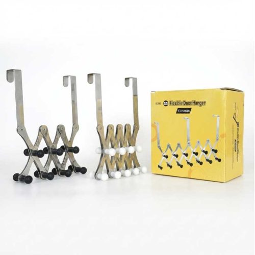 2 pcs SS Door Hook Hanger - দরজায় ফুটা ছাড়াই কাপড় রাখুন