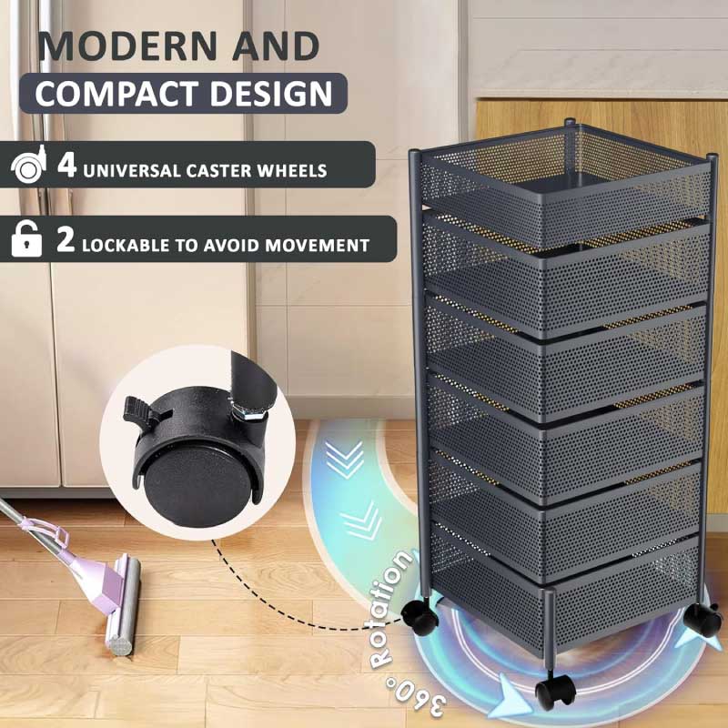 6 Layer XL Storage Tower (Vegetable – Fruits – Room) Square - Image 7