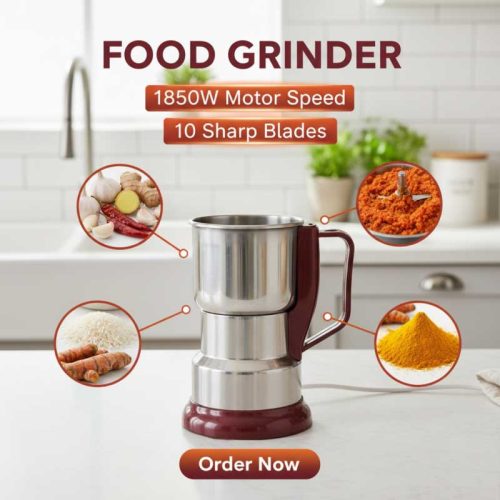 High Power Food Grinder Quality Guaranteed - সাউন্ডলেস প্রিমিয়াম গ্রাইন্ডার - যে কোনো কিছু গুড়া করুণ নিখুঁতভাবে